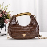 Новая сумка TOM FORD через плечо с крокодиловым узором, золотым логотипом, золот