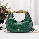 Новая сумка TOM FORD через плечо с крокодиловым узором, золотым логотипом, золот
