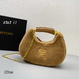 Новая модель сумки TOM FORD из шерсти на осень-зиму с золотым логотипом, золотым