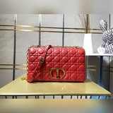 Большая сумка Dior с семью полосками, новая модель из кожи теленка с ротанговым 