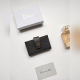 Lady Dior 5-секционный кожаный портфель из зернистой кожи изготовлен из кожи с о
