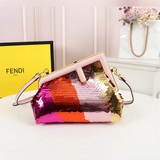 Сумка Fendi First в мини-формате, полностью украшена вышитыми металлическими пай