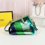 Сумка Fendi First в мини-формате, полностью украшена вышитыми металлическими пай
