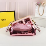 Сумка Fendi First в мини-формате, полностью украшена вышитыми металлическими пай