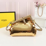 Сумка Fendi First в мини-формате, полностью украшена вышитыми металлическими пай