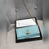 GUCCI DIana кошелек с цепочкой и застежкой в виде бамбукового узла. Застежка в в