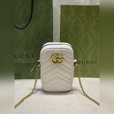 Доступный в наличии белый мини-чехол для телефона Marmont из стеганой кожи с уни
