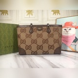 GUCCI Сумка для покупок G Ophidia, коричневая кожа в сочетании с водонепроницаем