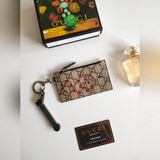 Высококачественный искусственный PVC-карманник GUCCI с принтом и застежкой-молни