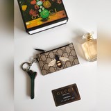 Высококачественный искусственный PVC-картодержатель GUCCI с принтом и металличес