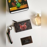 Высококачественный искусственный PVC-карманник GUCCI с принтом и застежкой-молни