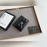 Высококачественный оригинальный кожаный чехол для карт GUCCI. Карточный чехол GG