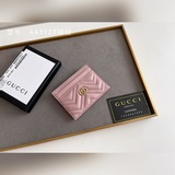 Высококачественный оригинальный кожаный чехол для карт GUCCI. Карточный чехол GG