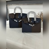 Платина .25 см 30 см (королевский синий/черный) EPSOM | Отпечатки ладони кожа.