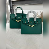 Платина .25 см 30 см (бархатно-зеленый) epsom｜отпечаток ладони кожа бычка.