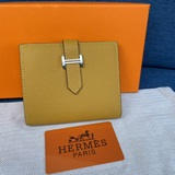 【Hermes оригинал】 Новый кожаный кошелек вертикальной формы с карманами, точная к