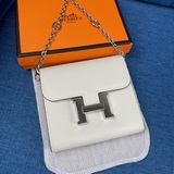 Модель Hermes Constance： 9851, серебряная застежка с отпечатком ладони, размер： 