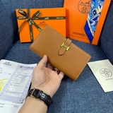 【Оригинал Hermes】 Новый женский кожаный кошелек с внутренним карманом на молнии,