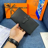 【Оригинал Hermes】 Новый женский кожаный кошелек с внутренним карманом на молнии,