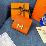 【Оригинал Hermes】 Женский кошелек короткого размера с несколькими карманами для 