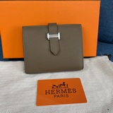 【Hermes оригинал】 Новый кожаный кошелек вертикальной формы с карманами, точная к
