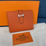 【Hermes оригинал】 Новый кожаный кошелек вертикальной формы с карманами, точная к