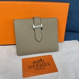 【Оригинальный товар Hermes】 Новый кожаный кошелек вертикальной формы с карманами