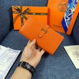 【Оригинал Hermes】 Новый женский кожаный кошелек с внутренним карманом на молнии,