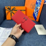 【Оригинал Hermes】 Новый женский кожаный кошелек с внутренним карманом на молнии,