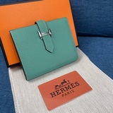 【Hermes оригинал】 Новый кожаный кошелек вертикальной формы с карманами, точная к