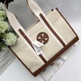 Новая сумка TORY BURCH из парусины и кожи, номер 111395, размеры 40*15*28.