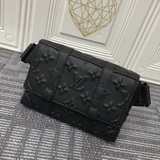 m57952 Черный новый одноплечевой чемодан с монограммой из кожи быка.