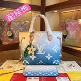 m45680  Эта сумка-тоут Neverfull среднего размера окрашена в градиентные розовые