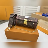 m57835papillon trunk (старый цветок) (волнистый узор) Сумка украшена металлическ