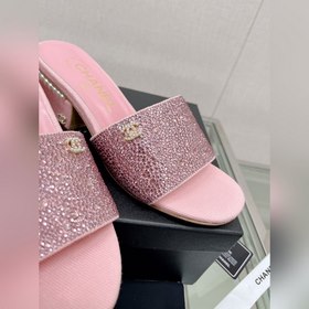 Chanel 23Ss Сандалии на толстом каблуке с перламутровой поверхнос