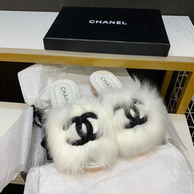 Chanel 2023 осень-зима： популярные меховые тапочки! Изысканные и 