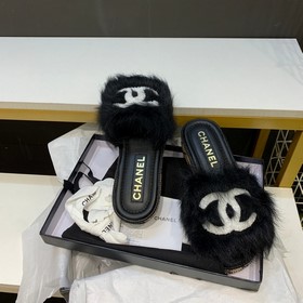 Chanel 2023 осень-зима： популярные меховые тапочки! Изысканные и 