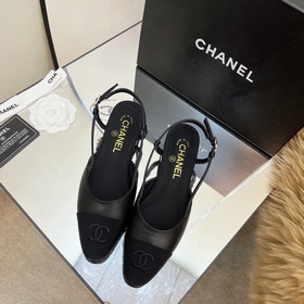 CHANEL / Туфли на толстом каблуке в стиле Мэри Джейн для ранней в
