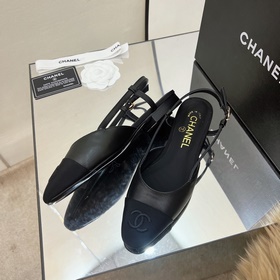 CHANEL / Туфли на толстом каблуке в стиле Мэри Джейн для ранней в