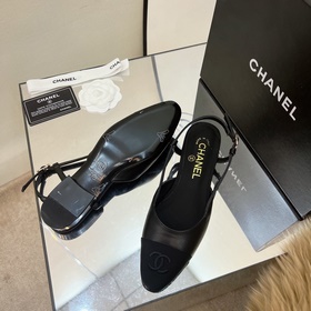 CHANEL / Туфли на толстом каблуке в стиле Мэри Джейн для ранней в
