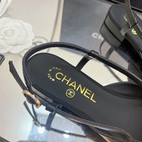CHANEL / Туфли на толстом каблуке в стиле Мэри Джейн для ранней в