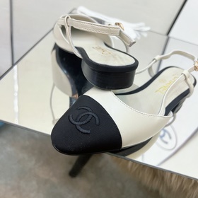 CHANEL / Туфли на толстом каблуке в стиле Мэри Джейн для ранней в