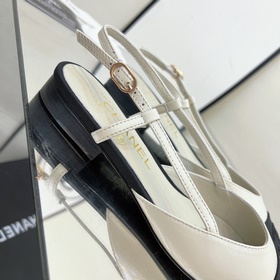 CHANEL / Туфли на толстом каблуке в стиле Мэри Джейн для ранней в