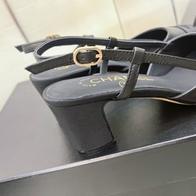 CHANEL / Туфли на толстом каблуке в стиле Мэри Джейн для ранней в