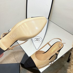 CHANEL / Туфли на толстом каблуке в стиле Мэри Джейн для ранней в