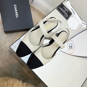CHANEL / Туфли на толстом каблуке в стиле Мэри Джейн для ранней в