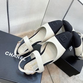 CHANEL / Туфли на толстом каблуке в стиле Мэри Джейн для ранней в
