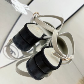 CHANEL / Туфли на толстом каблуке в стиле Мэри Джейн для ранней в