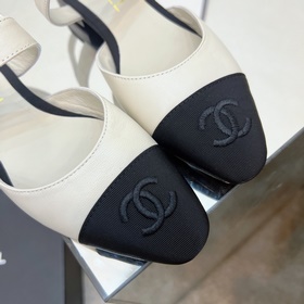 CHANEL / Туфли на толстом каблуке в стиле Мэри Джейн для ранней в