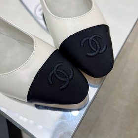 CHANEL / Туфли на толстом каблуке в стиле Мэри Джейн для ранней в